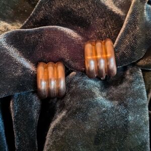 Vintage Monet Matte Gold Tone Clip On Earrings